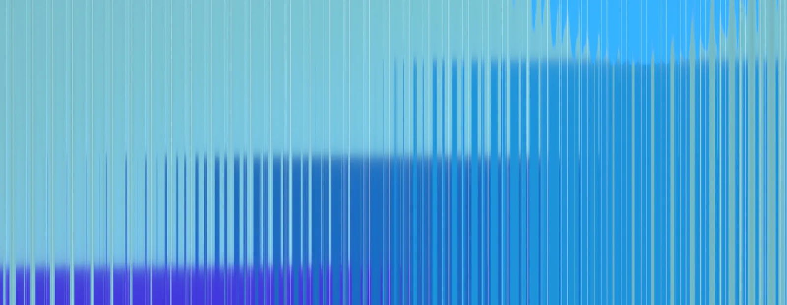 Fond abstrait de fines stries verticales, en aplats superposés de bleu clair, bleu moyen et bleu-violet